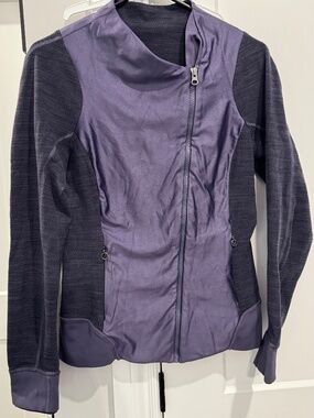 Lululemon Emerge Renewed Jacket Nightfall Diamond Jacquard Space Dye Women M EUC